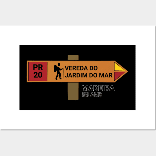 Madeira Island PR20 VEREDA DO JARDIM DO MAR wooden sign Posters and Art